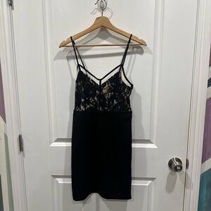 Elegant Black Lace Slip Dress